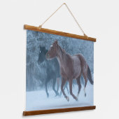 Paardrijden Hangend Wandkleed (Gebogen)