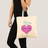 Paardrijden Hart met Wilde Pony Tote Bag (Voorkant (product))