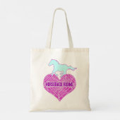 Paardrijden Hart met Wilde Pony Tote Bag (Achterkant)