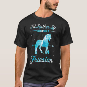 Paardrijden Ik ging liever een Fries paard berijd T-shirt