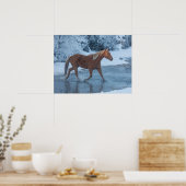 Paardrijden in de winter op Hideout Ranc Poster (Keuken)