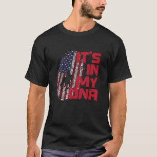 Paardrijden in DNA-vingerafdruk Amerikaanse patrio T-shirt