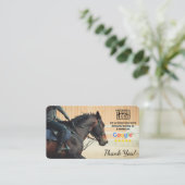 Paardrijden Instructeur Google Review Kaart Visitekaartje (Staand voorkant)