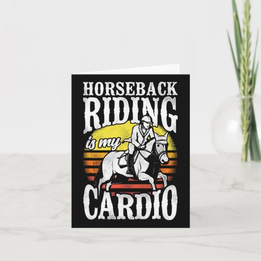 Paardrijden is mijn cardio paardensport equitatio kaart (Voorkant)