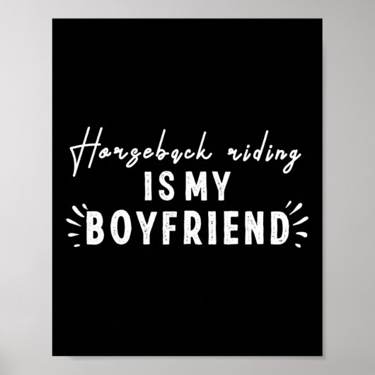 Paardrijden is mijn vriendje Funny Design Poster (Voorkant)