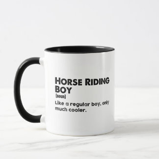 Paardrijden Jongen Grappige Definitie Paardenrenne Mok
