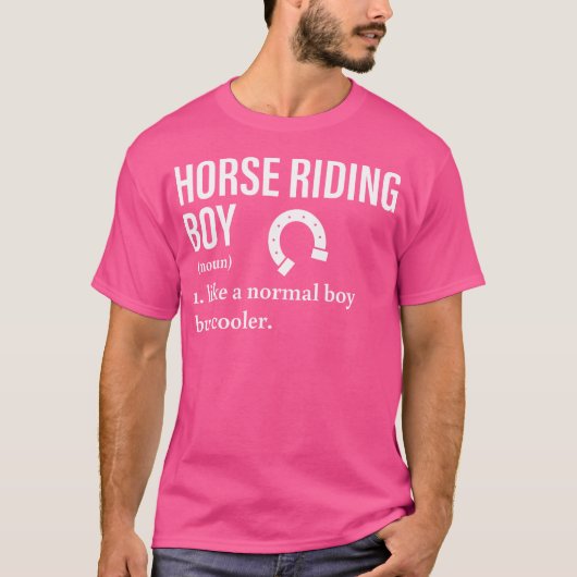 Paardrijden Jongen Noun Show springen warm T-shirt (Voorkant)