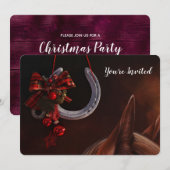 Paardrijden Kerst Hangende Hoefijzer Foto Kaart (Voorkant / Achterkant)