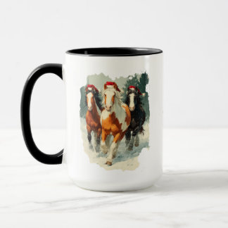 Paardrijden Kerst Koffiemok Mok