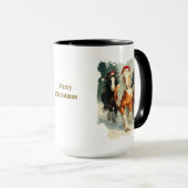 Paardrijden Kerst Koffiemok Mok (Voorkant rechts)