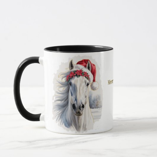 Paardrijden Kerst Koffiemok Mok (Links)
