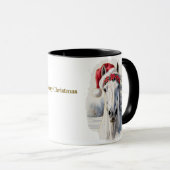 Paardrijden Kerst Koffiemok Mok (Voorkant rechts)
