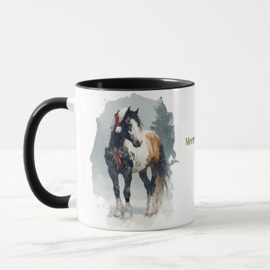 Paardrijden Kerst Koffiemok Mok (Links)