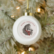 Paardrijden Kerst Paard Festieve Vintage Vakantie
