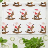 Paardrijden Kerstcadeau Theedoek (Gevouwen)