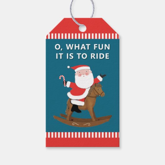 Paardrijden Kerstcadeautags Cadeaulabel (Voorkant)