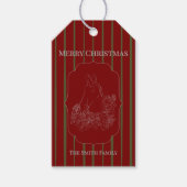 Paardrijden Kerstkaart Cadeaulabel (Voorkant)