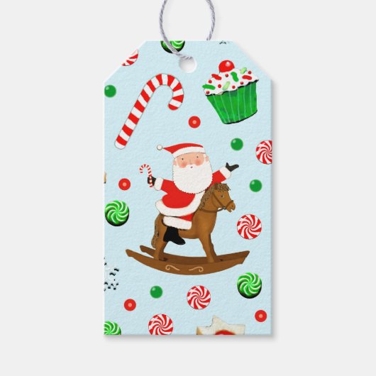 Paardrijden Kerstmis Cadeaulabel (Voorkant)