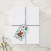 Paardrijden Kerstmis Cadeaulabel (Met Touw)