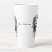 Paardrijden Kerstmis Latte Mok (Voorkant)