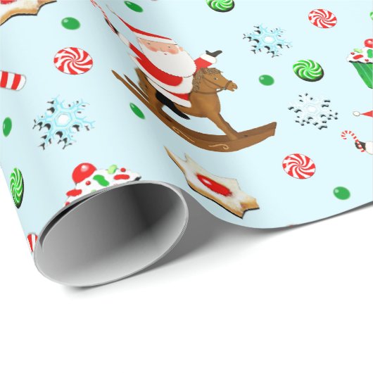 Paardrijden Kerstvakantie Cadeaupapier (Rol Hoek)