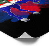 Paardrijden Kroatië Vlag Poster (Hoek)