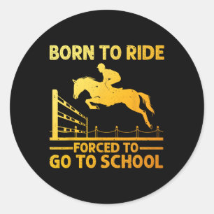 Paardrijden Kunst voor Mannen Vrouwen Paardrijden Ronde Sticker