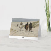 Paardrijden langs het Beach Wenskaart Kaart (Achterkant)