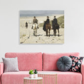 Paardrijden langs het strand - Fine Art Canvas (Insitu (Woonkamer))