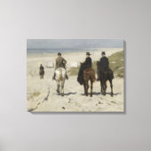Paardrijden langs het strand - Fine Art Canvas (Voorkant)