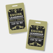 Paardrijden Leiderschapstraining Badge (Voor- en achterkant)