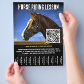 Paardrijden les Flyer met QR Code v.2 (Hand)