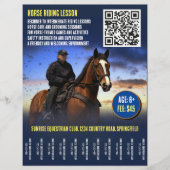 Paardrijden les Flyer met QR Code v.3 (Voorkant)