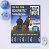Paardrijden les Flyer met QR Code v.3 (Enkel)