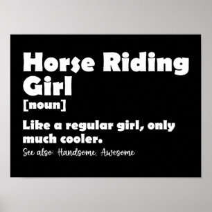 Paardrijden Meisje Definitie Grappig Equestrian Me Poster