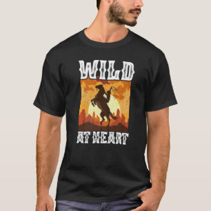 Paardrijden met een wild hart Paardenliefhebber Eq T-shirt