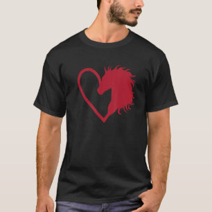 paardrijden met hartlijn Hartslag Silhouet T-shirt