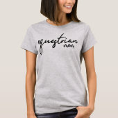 Paardrijden Moeder Cursieve Script Typografie T-shirt (Voorkant)
