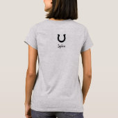 Paardrijden Moeder Cursieve Script Typografie T-shirt (Achterkant)