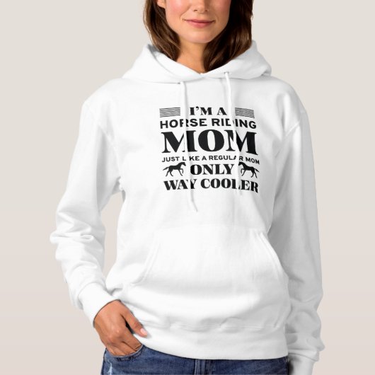 Paardrijden Moeder Hoodie (Voorkant)