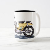 paardrijden, motorrijden, afbeeldingen tweekleurige koffiemok (Voorkant rechts)