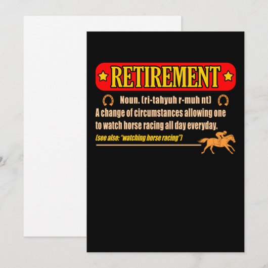 Paardrijden na pensionering Barrel Racer Paarden R Bedankkaart (Voorkant / Achterkant)