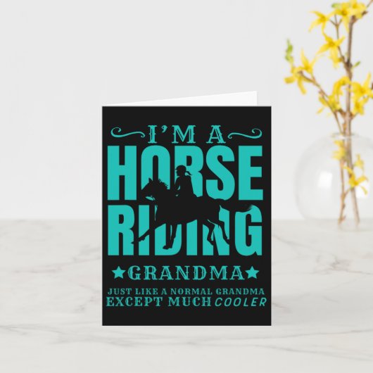 Paardrijden Oma Normaal maar Cooler G Kaart (Gele Bloem)