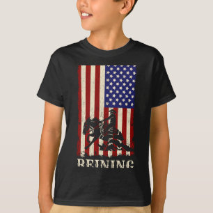 Paardrijden op 4 juli vlag grappig cadeau voor paa t-shirt