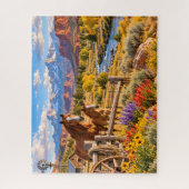 Paardrijden op de Mountain Ranch Legpuzzel (Verticaal)