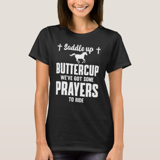 Paardrijden Paard Ruiter Jezus Christus T-shirt (Voorkant)