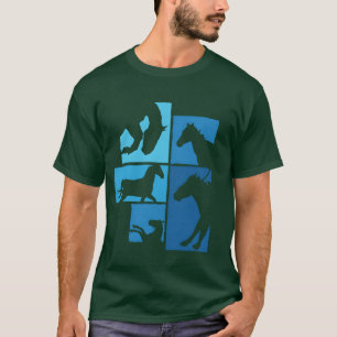 Paardrijden Paard Silhouet Paardrijder Paardrug T-shirt