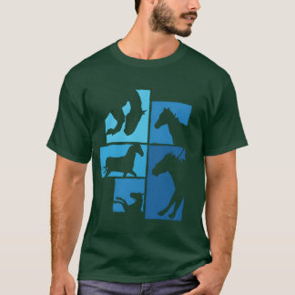 Paardrijden Paard Silhouet Paardrijder Paardrug T-shirt