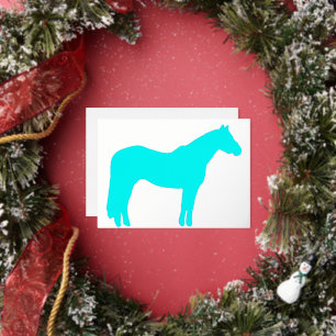 Paardrijden Paard Thema Folie Kerstkaart Feestdagenkaart