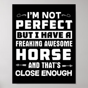 Paardrijden - Paardrijder Funny Horse Poster